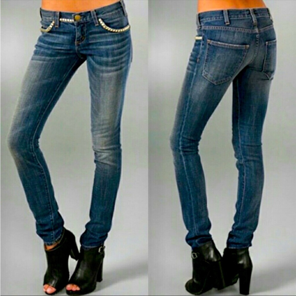 CURRENT/ELLIOTT STUDDED JEANS